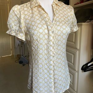 Banana republic silk short-sleeve button-down